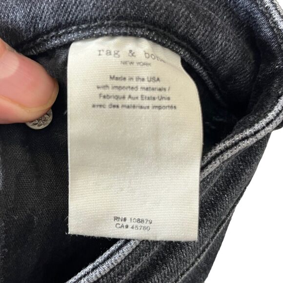 rag & bone Nina High Rise Cigarette Ankle Jeans Women’s Size 25 Grafton Distress - Picture 9 of 13